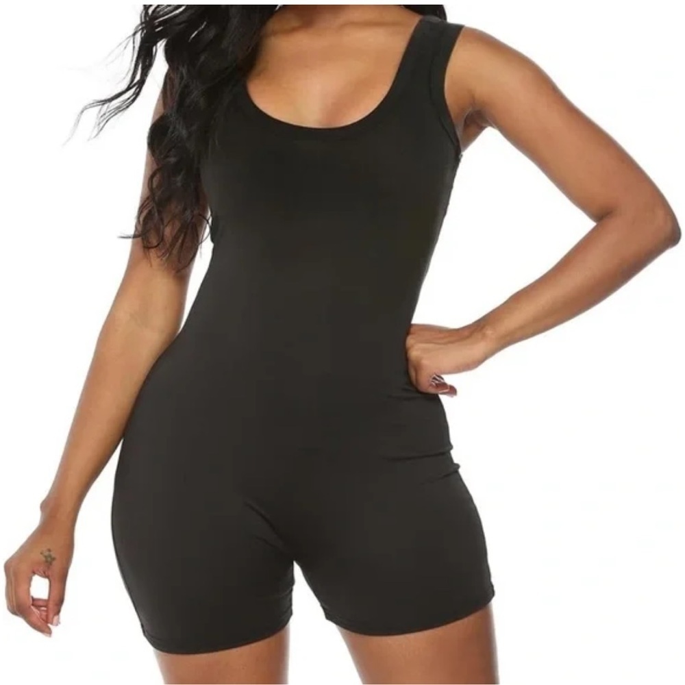 Amilia Sexy Sleeveless Tank Tops Short Romper Sports Jumpsuit Bodysuit L